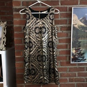 Miami Black and Gold Sequin Dress